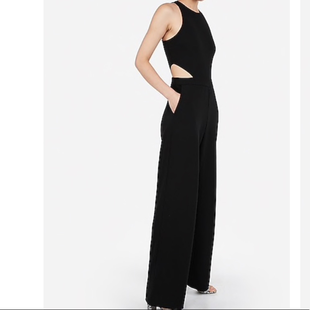 Cut out jumpsuit black color